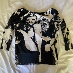 Twiggy Print Sweater Top